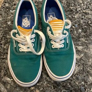 Vans womens 9.5 mens 8 green shoes green and yellow